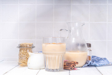 

Agua de cebada, spanish, mexican barley orzo fresca, Barley Horchata de Cebada,  cold summer cocktail with barley water, considered milk and spices