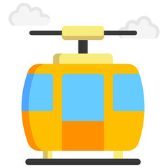 cable car, public transport, vector icons for web design, app, banner, flyer and digital marketing.