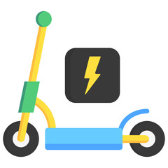 electric scooter, public transportation, vector icons for web design, app, banner, flyer and digital marketing.