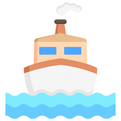 cruise ship, public transportation, vector icons for web design, app, banner, flyer and digital marketing.