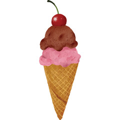 Tasty Ice Cream Clip art Element Transparent Background