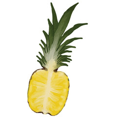Pineapple Yellow Fruits Clip art Element Transparent Background
