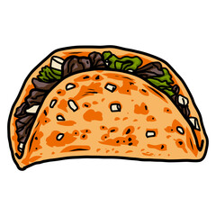 Tacos Birria Taco Quesabirria Drawing Art Illustration Vector
