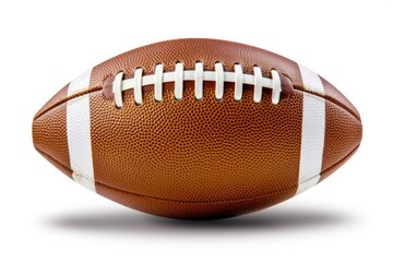 Game Day Essential: American Football Ball on a Clean White Background, generative ai