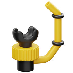Snorkel Diving Equipment 3D Icon