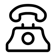 telephone communication technology outline icon