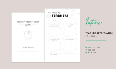 Teacher Appreciation Journal Kdp Interior Template