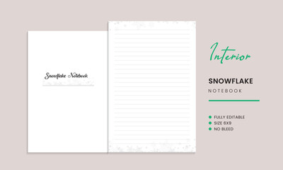 Snowflake Notebook Kdp Interior Template