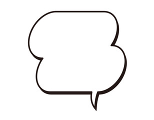 ２つの楕円のフキダシ　影あり