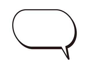 横長楕円のフキダシ　影あり