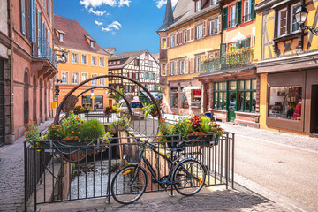 Town of Colmar colorful architecture and street view - obrazy, fototapety, plakaty