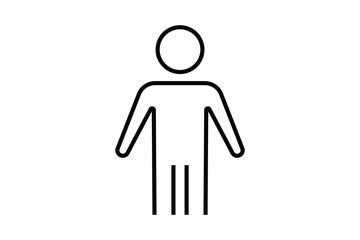 Man icon. Line icon style design. Simple vector design editable. EPS 10 and SVG files