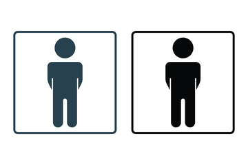 Man icon. Solid icon style design. Simple vector design editable. EPS 10 and SVG files