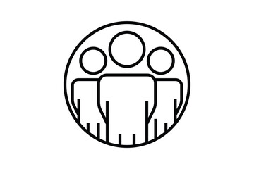 People icon. icon related to people connecting, group, team, community. Line icon style design. Simple vector design editable. EPS 10 and SVG files
