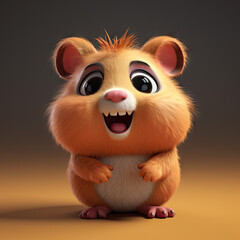 Baby Hamster illustration 3D