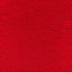 Handmade knitted fabric red wool background texture