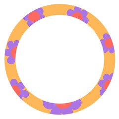 Naklejka premium Circle frame in various pastel colors, frame art for business banners