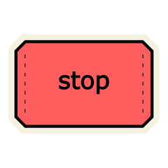 stop button illustration