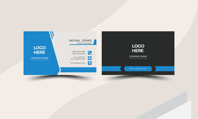 Double sided creative business card template modern style.