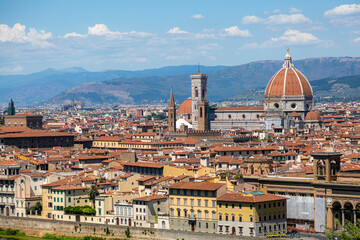 Fototapeta na wymiar A view of the city of Florence, Italy