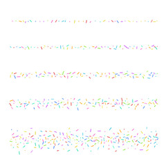 Candy Sprinkle, Donut Rainbow Sprinkles Isolated, Sweet Color Glaze Decoration, Chocolate Vermicelli