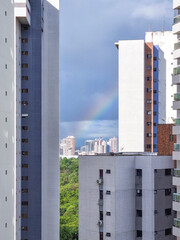 rainbow in the city of Fortaleza Brazil