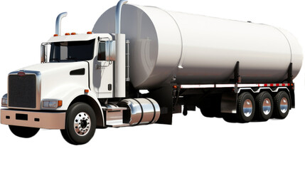 Jet fuel truck isolated on transparent background. Generative AI