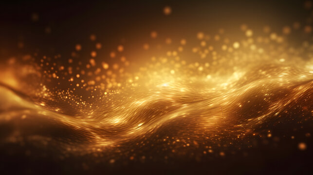 abstract background gold and stars