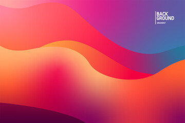 Colorful gradient background. Fluid banner template vector illustration.