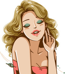 Women's Short Wavy Golden Hairstyle