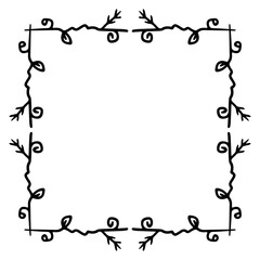 floral art square frame