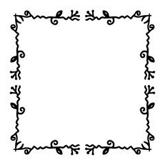 floral art square frame