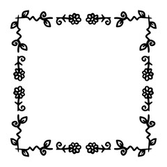 floral art square frame