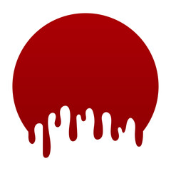 red circle blood drips