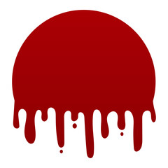 red circle blood drips