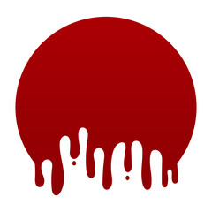 red circle blood drips