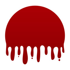 red circle blood drips