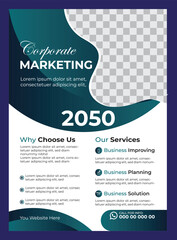 Corporate business flyer design template