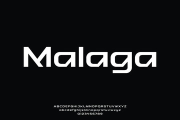 Unique modern creative font vector with numeral and lowercase. Geometric alphabet typeface illustration