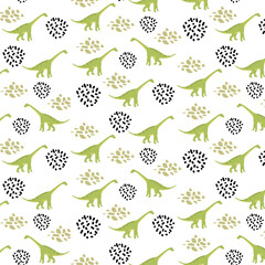 Seamless pattern with dinosaurs. The pattern is great for fashion fabrics, textile graphics, and prints.