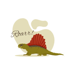 Illustration of a dinosaur. The illustration is great for fashion fabrics, textile graphics, and prints.
