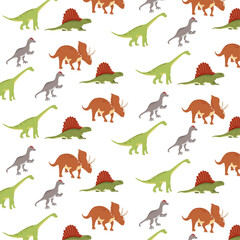Pattern of dinosaurs silhouettes