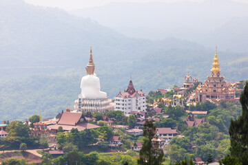 Wat Pha Sorn Kaew, Buddhist monastery and temple landmark in Khao Kho, Phetchabun, Thailand, Asia.