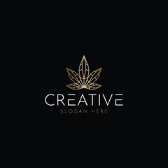 Design a luxury fashion logo, cannabis leaf geometric solutions for brand identity designs for startup companies, individuals, etc, letter n,