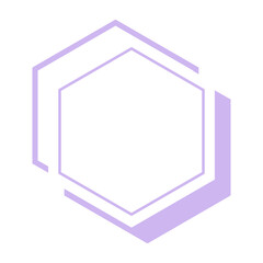 pastel hexagon text box