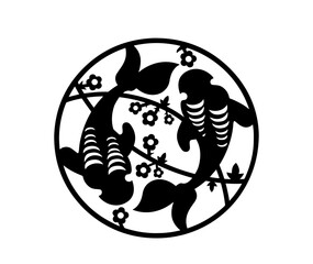 black and white fish