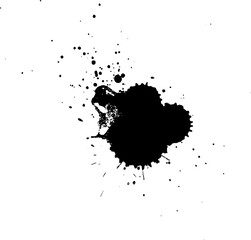 black drop ink splatter splash watercolor grunge graphic element