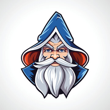 Wizard Mascot Logo Design Wizard Vector Illustration