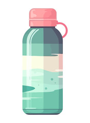 Transparent plastic bottle icon design