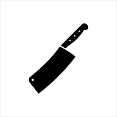 Kitchen knife icon, vector illustration on white background